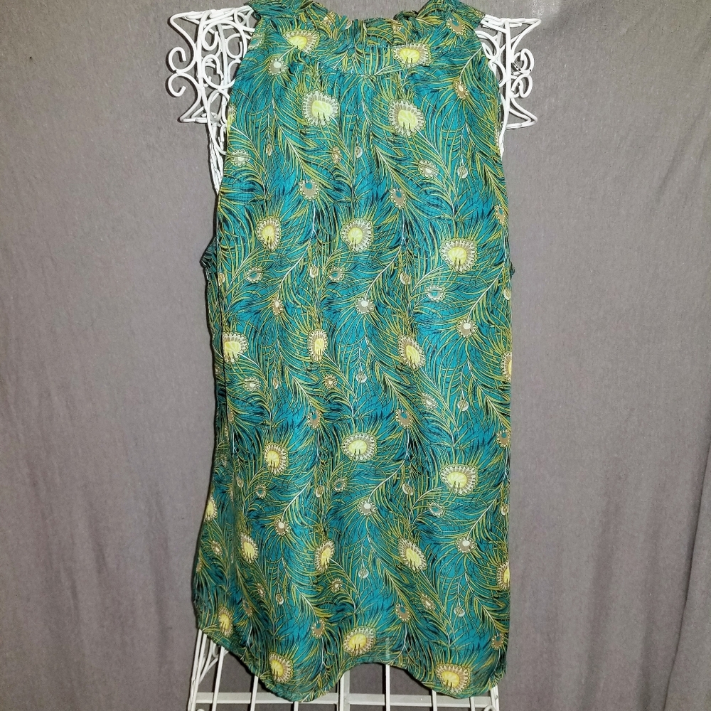 Liberty of London peacock halter tank sz L